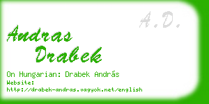 andras drabek business card